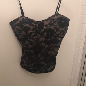 Lace bustier top